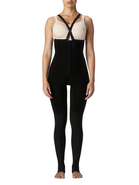 MAAM Kompressions Leggins, Geschlossener Schritt, Hoher Bund & Fußteil, lang, 4XL, schwarz